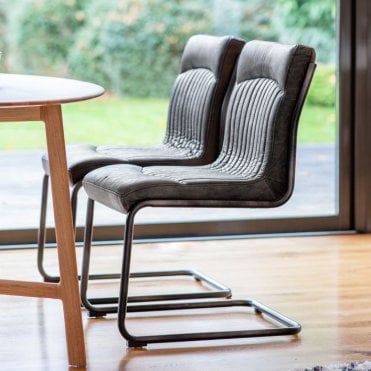 Aged Leather Dining Chair