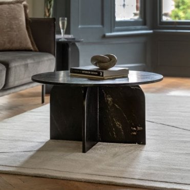 Alexandria Marble Coffee Table - Black
