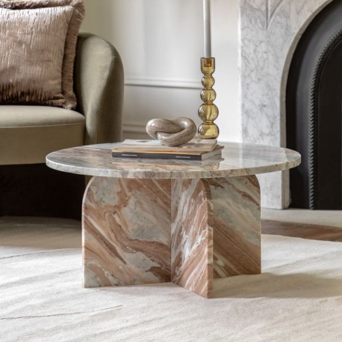 Alexandria Marble Coffee Table - Natural