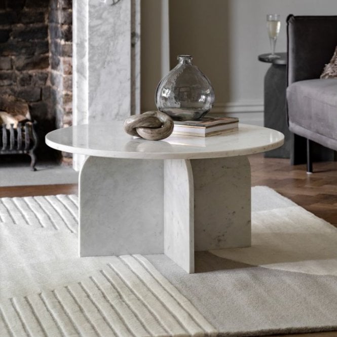 Alexandria Marble Coffee Table - White