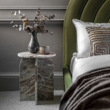 Alexandria Marble Side Table - Natural