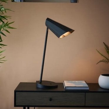 Alina Matt Black Table Lamp