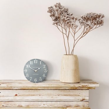Arabic Thomas Kent Mantel Clock - Faux Blue