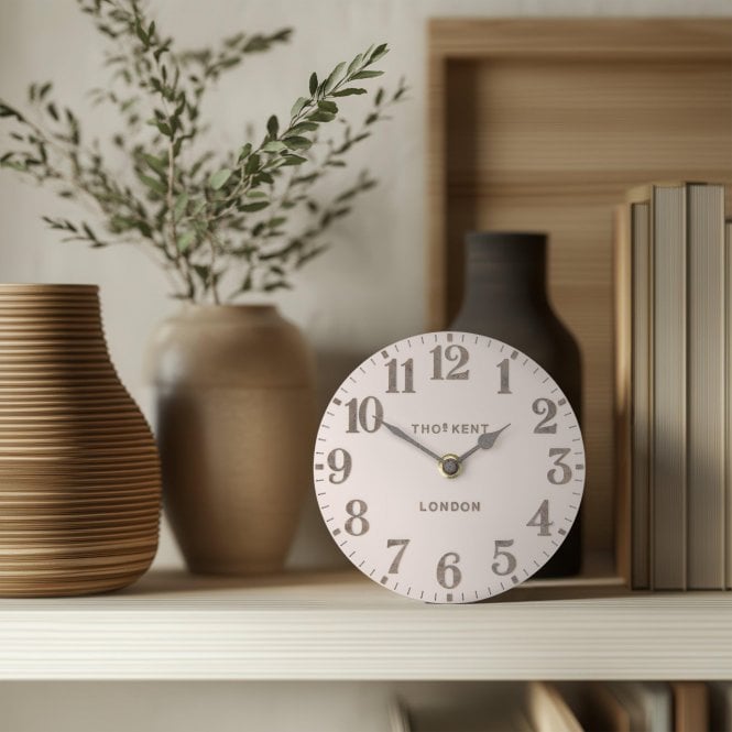 Arabic Thomas Kent Mantel Clock - Shy Pink
