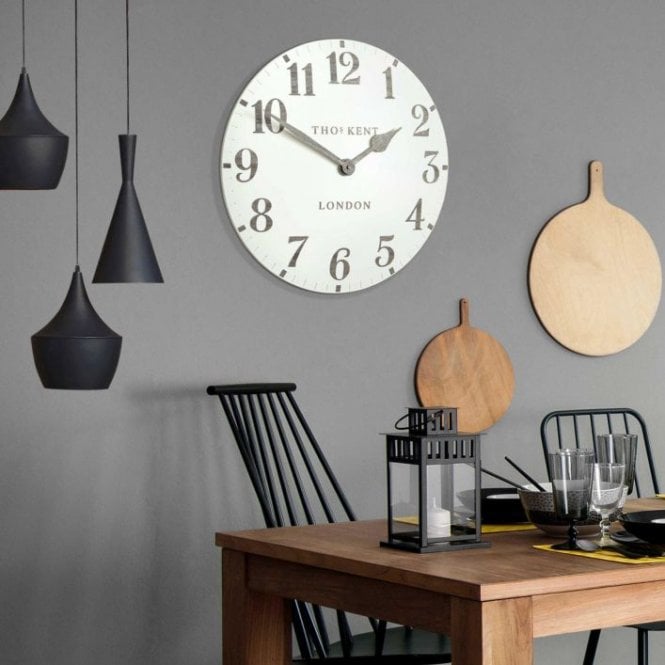 Arabic Thomas Kent Wall Clock - Limestone