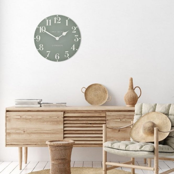 Arabic Thomas Kent Wall Clock - Seagrass