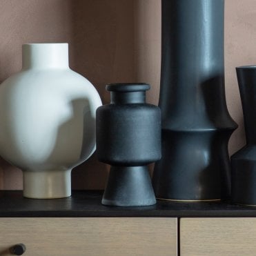 Black Glass Vase