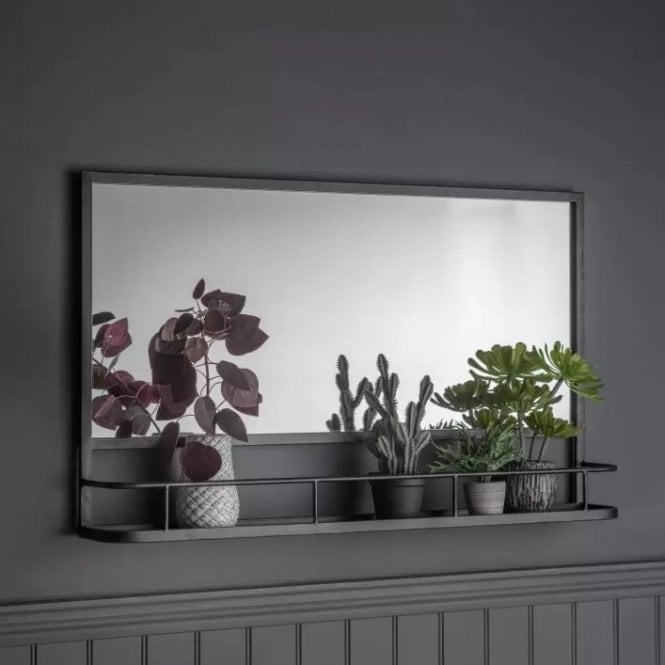 Black Overmantel Mirror