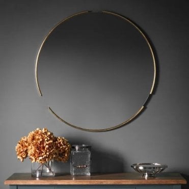Bria Round Gold Mirror