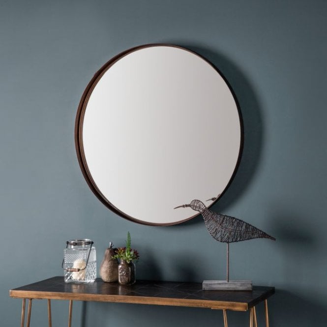 Bronze Round Mirror