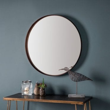 Bronze Round Mirror