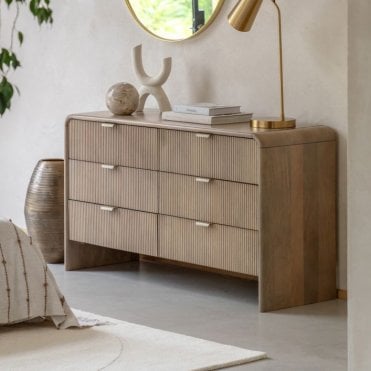 Calia Fluted 6 Drawer Chest