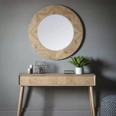 Chevron Wooden Mirror