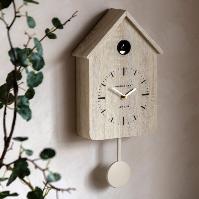 Cuckoo Thomas Kent Clock - Washed Oak