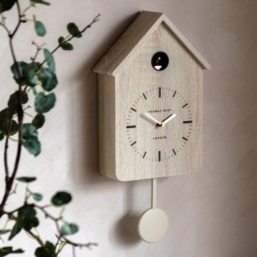 Cuckoo Thomas Kent Clock - Washed Oak