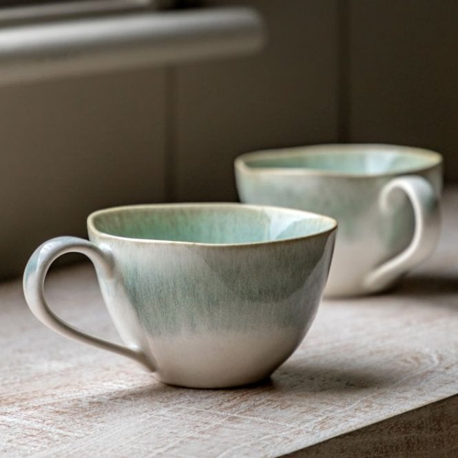 Duck Egg Reactive Organic Mug: Set of 4