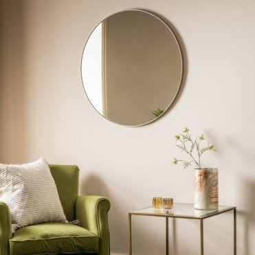 Eden Round Champagne Mirror