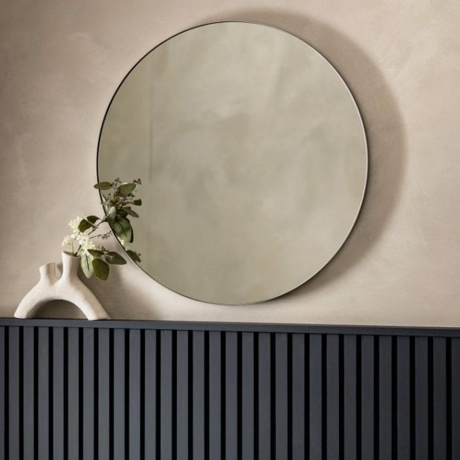 Eden Round Silver Mirror