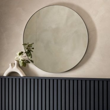 Eden Round Silver Mirror