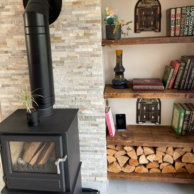 Extra Deep Rustic Alcove Shelf - 31cm depth