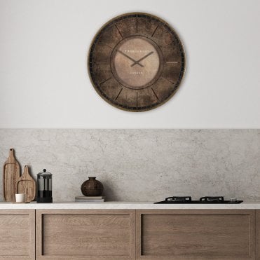 Florentine Thomas Kent Wall Clock - Leather