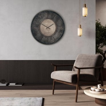 Florentine Thomas Kent Wall Clock - Smoke