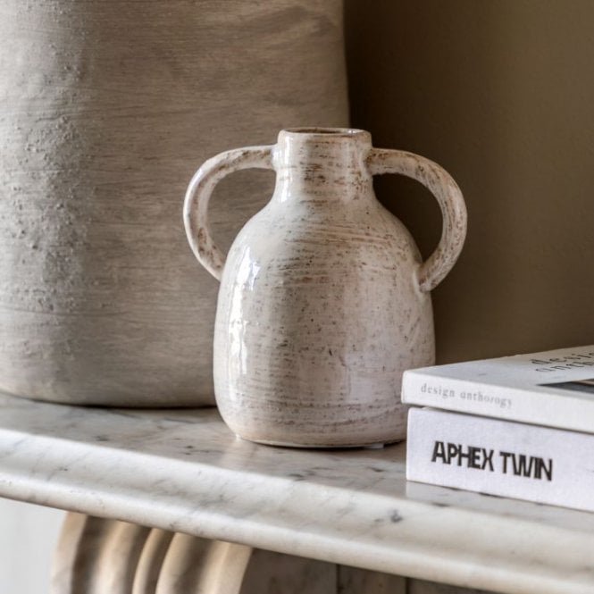 Glazed Atisan Bottle Vase - Small