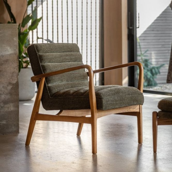 Green Boucle Armchair