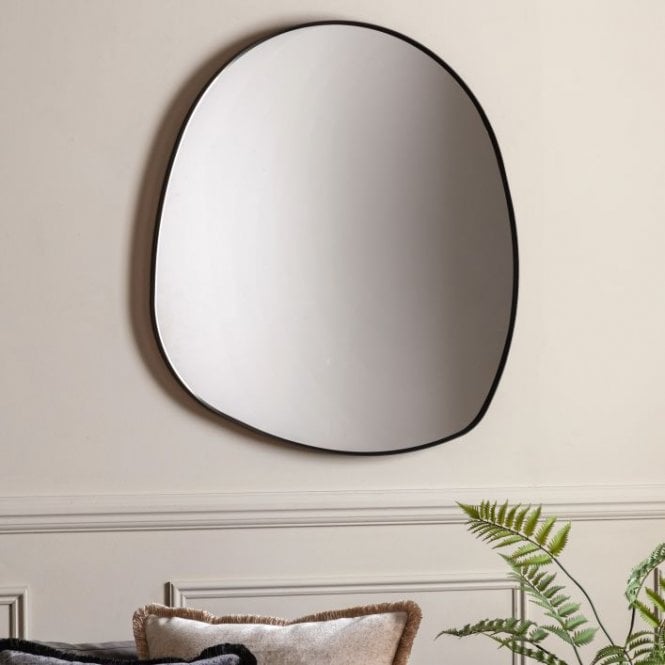 Helena Black Pebble Mirror