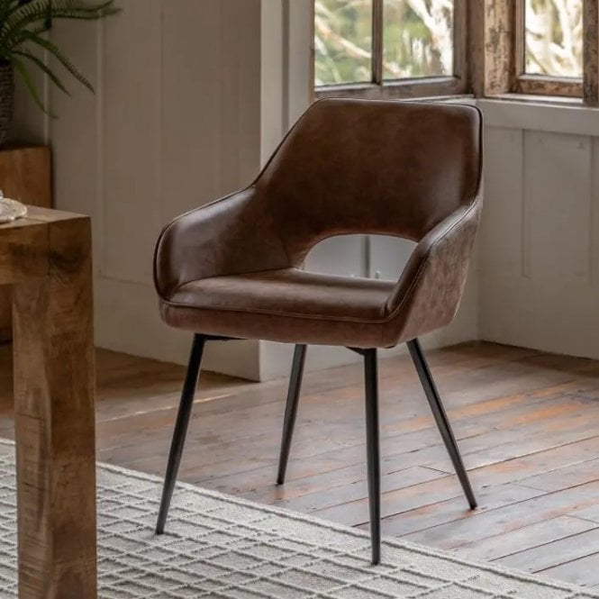 Iva Brown Dining Chairs - 2pk