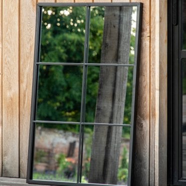 Ivy Black Outdoor Mirror