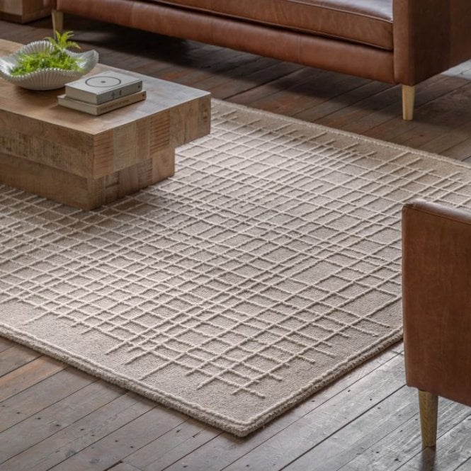 Linear Natural Tufted Rug