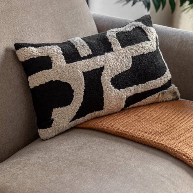 Midnight Embroidered Cushion