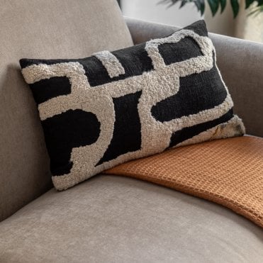 Midnight Embroidered Cushion