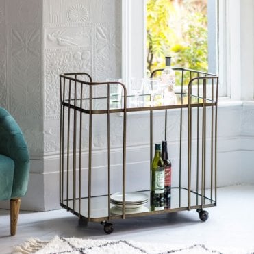 Mirrored Drinks Trolley