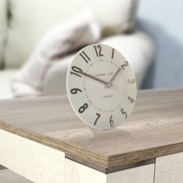 Mulberry Thomas Kent Mantel Clock - Silver Cloud