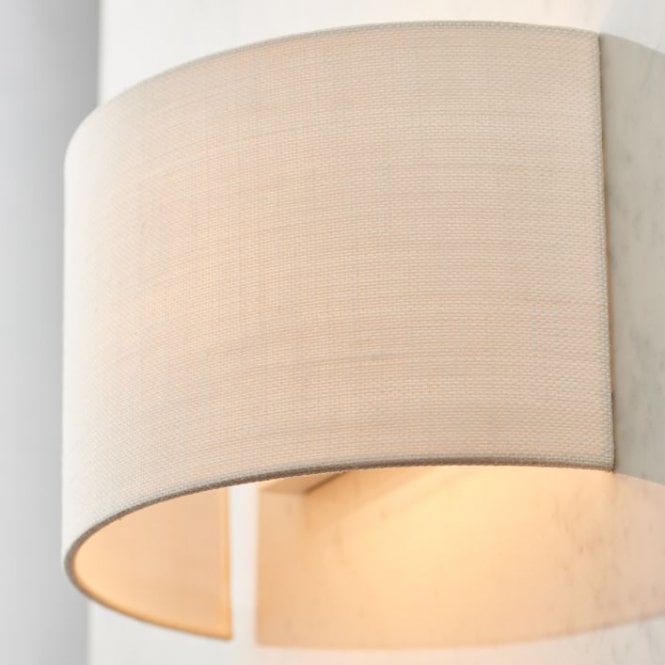 Natural Linen Curved Wall Light