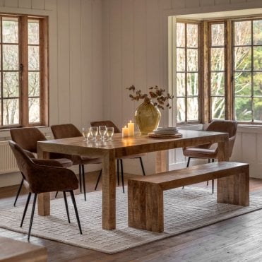 Natural Solid Wood Dining Table