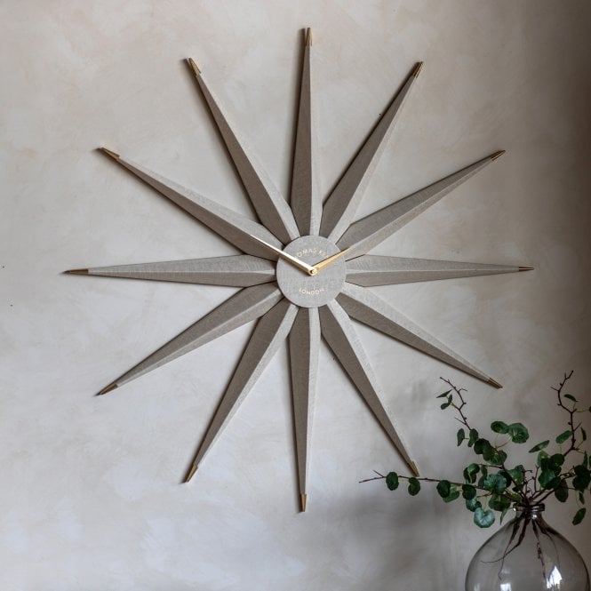 North Star Thomas Kent Wall Clock - Light Grey