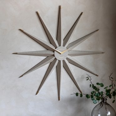 North Star Thomas Kent Wall Clock - Light Grey
