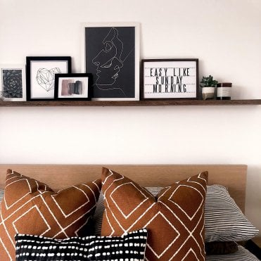 Oak Picture Shelf