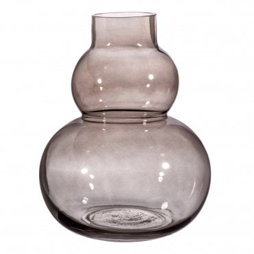 Pebble Vase in Smoked Grey