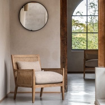 Rattan Boucle Armchair