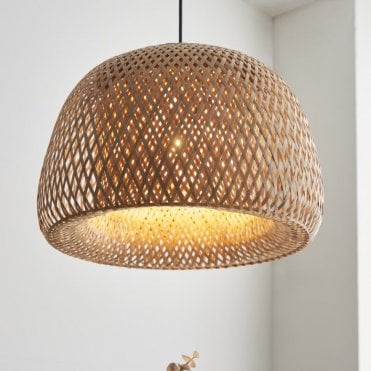 Rattan Dome Pendant Light