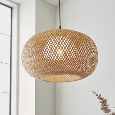 Rattan Globe Pendant Light