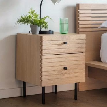 Ribbed Bedside Table
