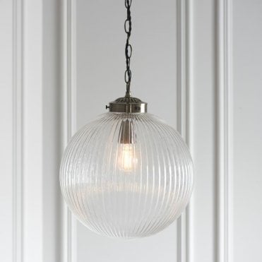 Ribbed Glass Pendant