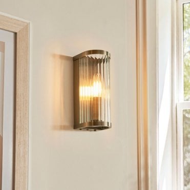 Ribston Antique Brass Wall Light - Single