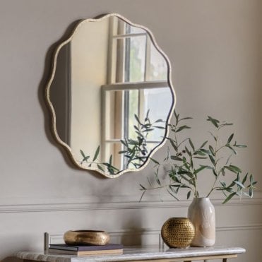 Shaped Gold Mirror