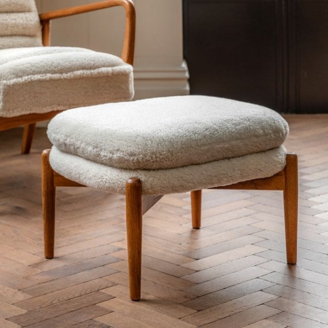 Sheepskin Footstool